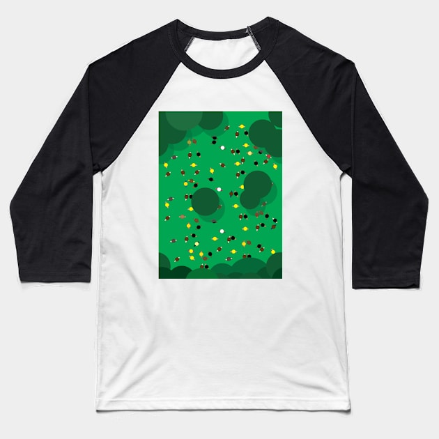 View of a park from the sky Baseball T-Shirt by Nosa rez